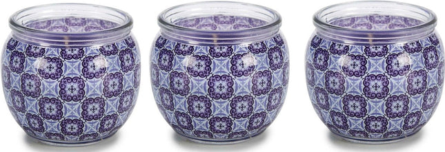 Geurkaars Magic Spa - 20 branduren - Paars - 7,6 x 6,5 x 7,6 cm - 3 stuks