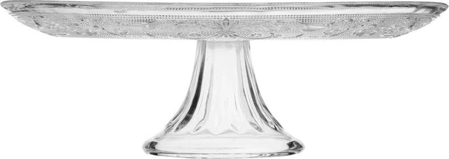 Taartplateau Renaissance - glas - 9 x 29 cm - op voet - gebakjes serveren en presenteren