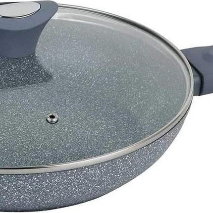 Klausberg 7317 -  koekenpan met deksel - Ø26 cm - Marmer coating - Alle warmtebronnen
