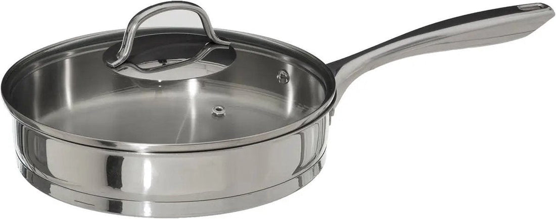 Secret de Gourmet - Partypfanne mit Deckel - Für alle Herdarten/Wärmequellen geeignet - Silber - Ø 24 cm