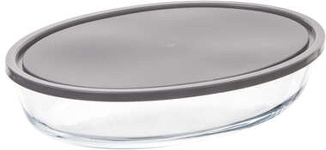 5Five Oven dish with lid - borosilicate glass - oval - 2.4 Liters - 32 x 21 x 6.7 cm