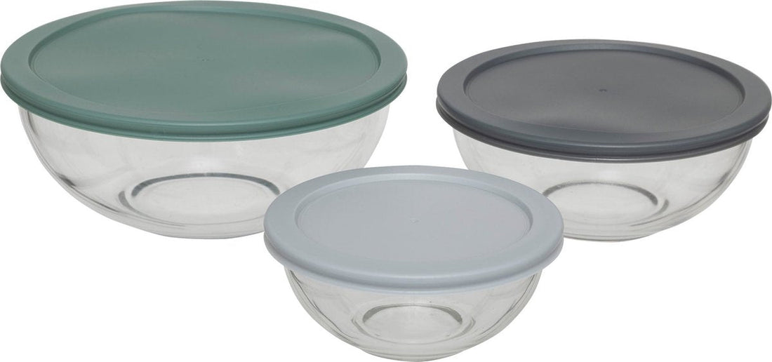 5Five Glass Storage Jars - Set of 3 - Ø23xH9 cm - Multi