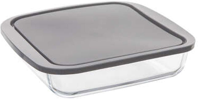 5Five Ovenschaal met deksel - borosilicaat glas - vierkant - 1.8 Liter - 22 x 22 x 5 cm