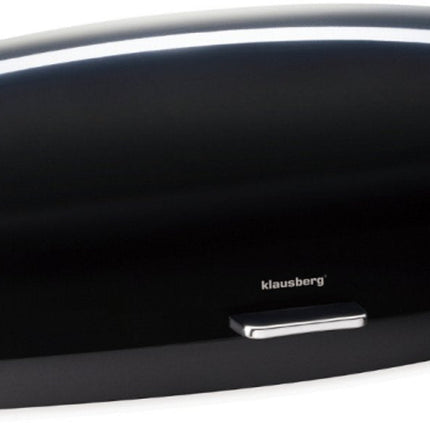 KLAUSBERG Metalen Brooddoos Zwart - 45x28,5x17 cm - Broodtrommel Moderne Keuken - KB-7931 - Broodtrommel - Broodvershouddoos