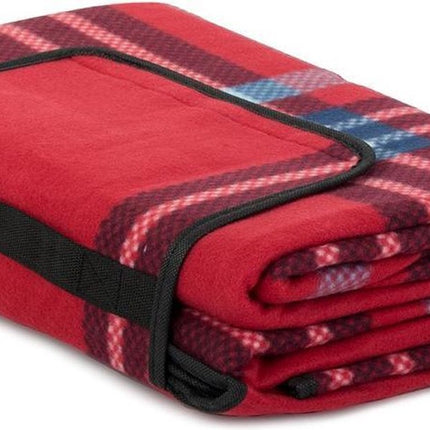 Picknickkleed - 200 x 150 cm - grote ruit Rood - het handvat - waterdichte onderkant