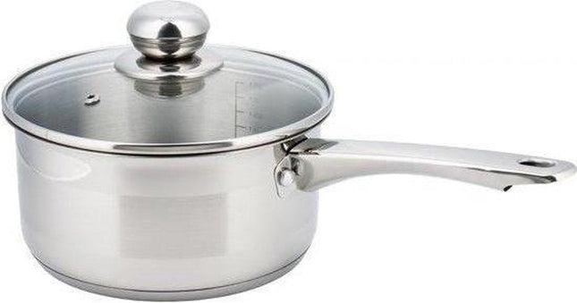 Kinghoff 4322 - Steelpan met deksel - 14 cm -  7 cm diep - 1 liter