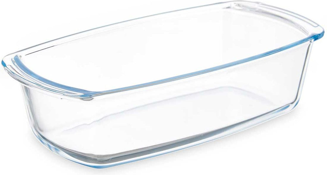 Vivalto Moule à cake/plat de cuisson - Verre borosilicate - transparent - 27 x 14 x 7 cm - pour la cuisson de cakes - plat à gratin
