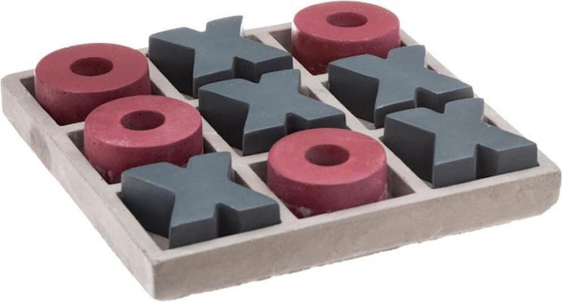 Boter kaas en eieren spel van cement, small – decoratie en spel in één
