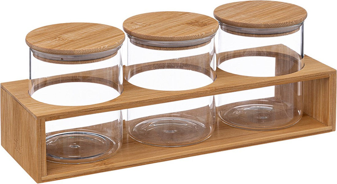 5Five Luftdichte Glasbehälter mit Halterung