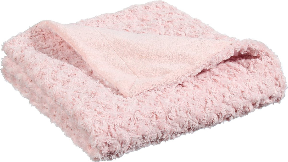 Atmosphera Bedspread / blanket / throw - light pink - polyester - 120 x 160 cm - knotted pattern