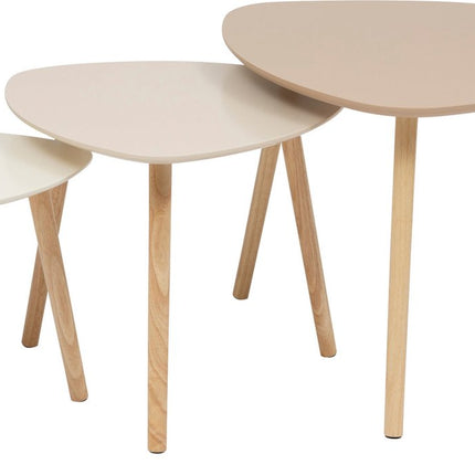 Design Atmosphera Miléo - Set van 3 bijzettafels - Beige