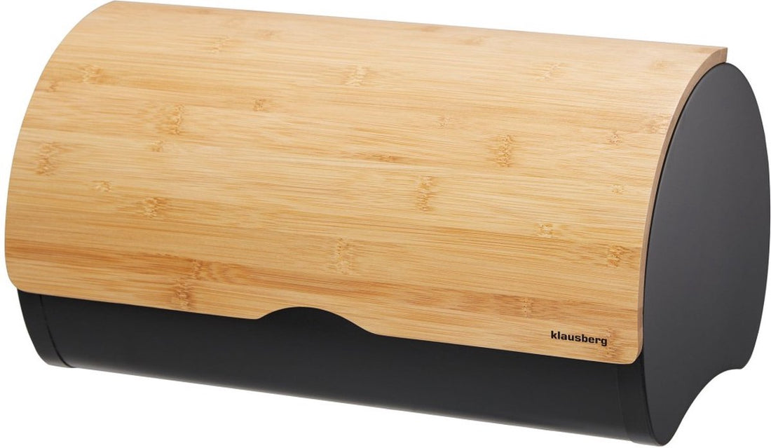 Klausberg 7712 - Bread bin - wood - Black - 38 x 24 x 20.5 cm