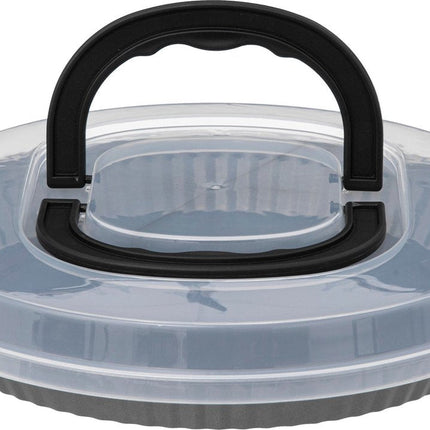 Secret de Gourmet Taartvorm met deksel D33/34x7cm - Binnenmaat 32,5/34cm - Grijs