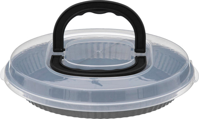 Secret de Gourmet Taartvorm met deksel D33/34x7cm - Binnenmaat 32,5/34cm - Grijs