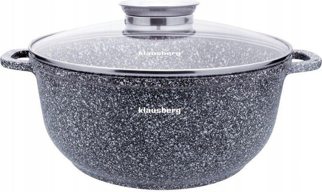Klausberg 7533 - Topfset - Keramik - Marmor - mit Aromaknopf - 20 / 24 / 28 cm