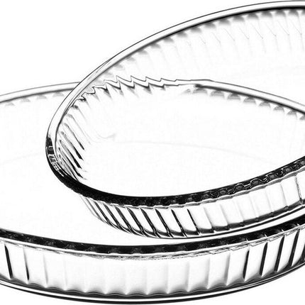 Secret de Gourmet - Ovenschalen set 2x stuks rond - Glas - 26 en 32 cm