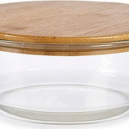 Lunchbox Transparant Bamboe Borosilicaatglas 17 x 7 x 17 cm