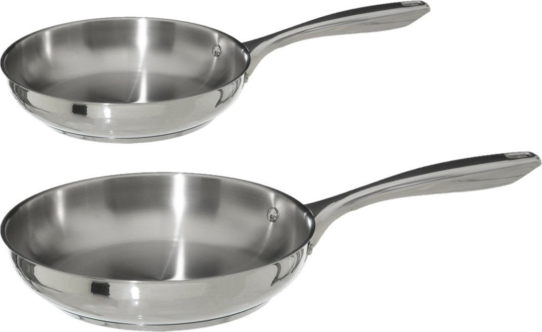 Secret de Gourmet Poêles Acoma - D20 et D28 cm - Tous feux - Inox Argent