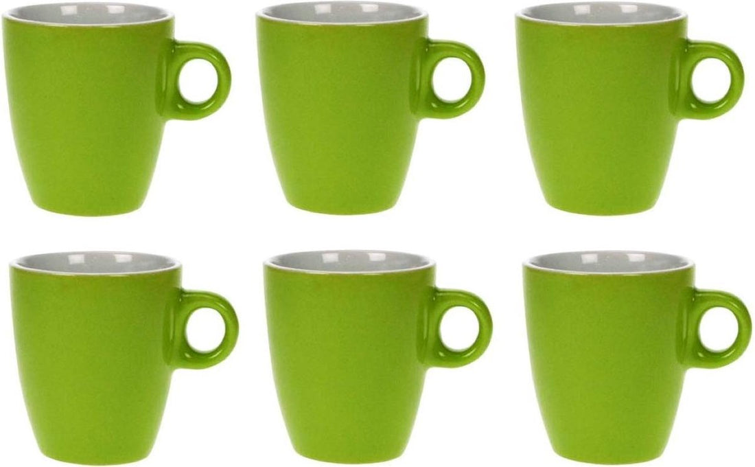 Cosy & Trendy Vicky Mug - 19 cl - Ø 7 cm x 8.5 cm - Green - Set of 6