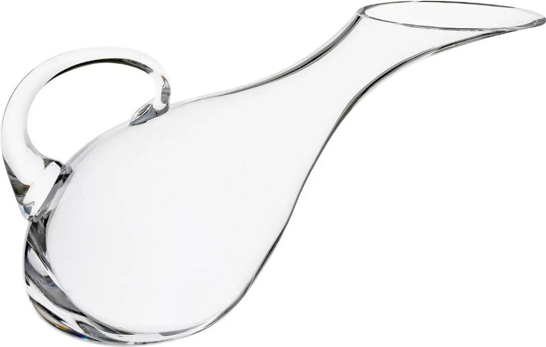 Weinkaraffe / Dekantierkanne schräg 1,7 Liter aus Glas - 14 x 10 x 37 cm - Entenkaraffe - Wasserkrug - Saftkanne