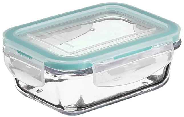 5Five Vershoudbakje met deksel - glas - luchtdicht - met clips - 18 x 12 x 6 cm - 800 ml