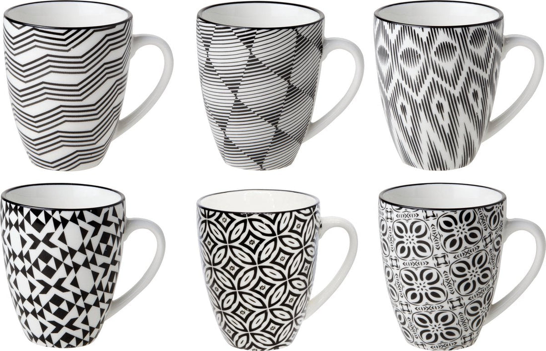 Cosy&Trendy Nikko Black Becher - Ø 7 cm - 6er-Set