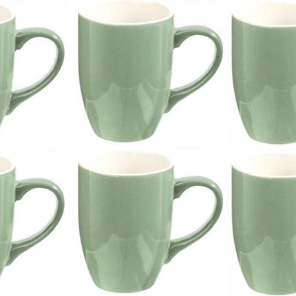 Grote Secret de Gourmet koffie mokken, mint groen, 360 ml, 6 stuks