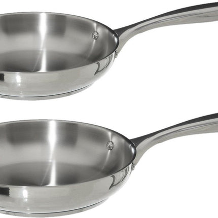 Secret de Gourmet Koekenpannen Acoma - D24 en D26 cm - Alle warmtebronnen - Zilver RVS