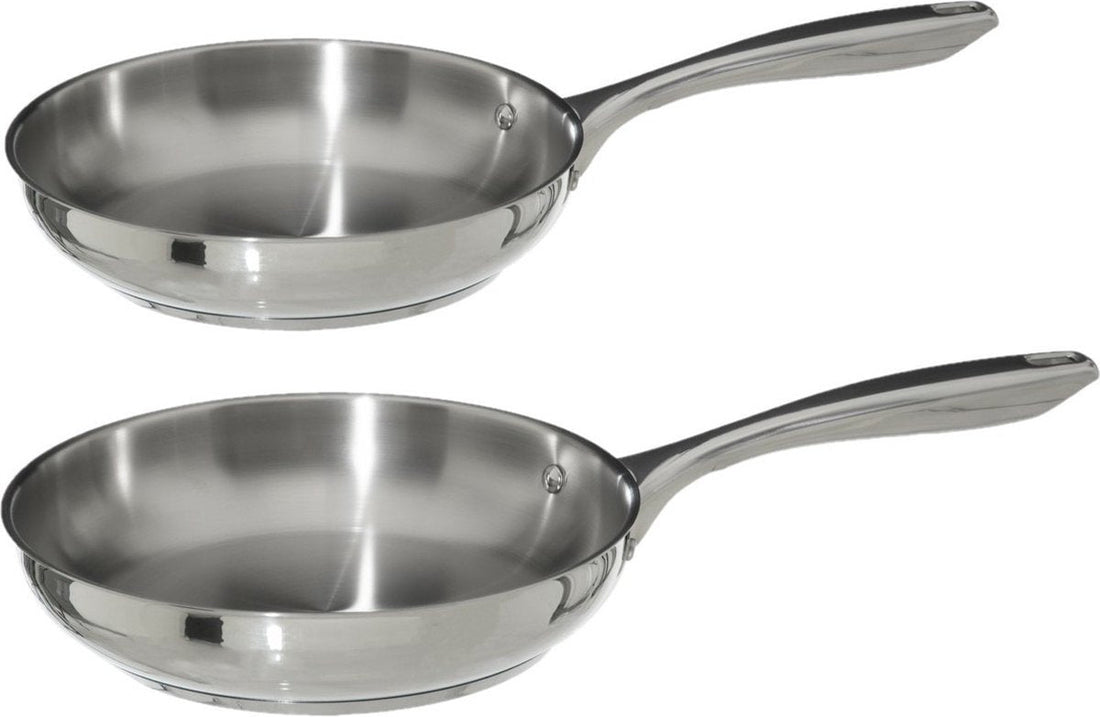 Secret de Gourmet Bratpfannen Acoma - D24 und D26 cm - Alle Herdarten - Silber Edelstahl