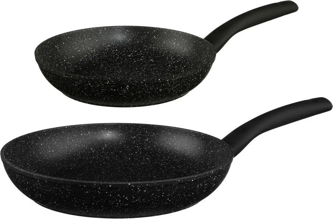 Secret de Gourmet – Pfannenset 2-tlg. – Alle Herdarten/Wärmequellen – Schwarz – Ø 24 und 28 cm