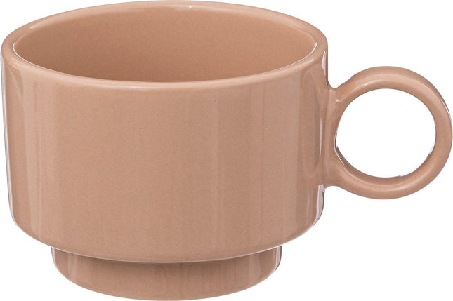 Secret de gourmet Retro - 4 Tasjes - Kopjes - 10CL - Koffietas - Nude