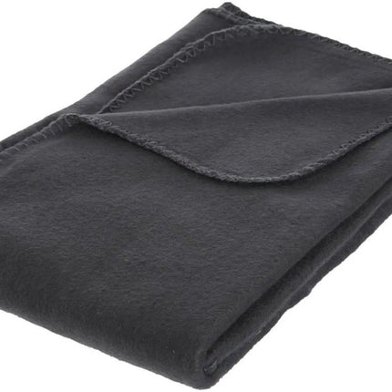 Atmoshera - Plaid - Fleece - Donkergrijs - 125 x 150 cm