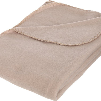 Atmosphera - Plaid - Fleece - Beige - 125 x 150 cm