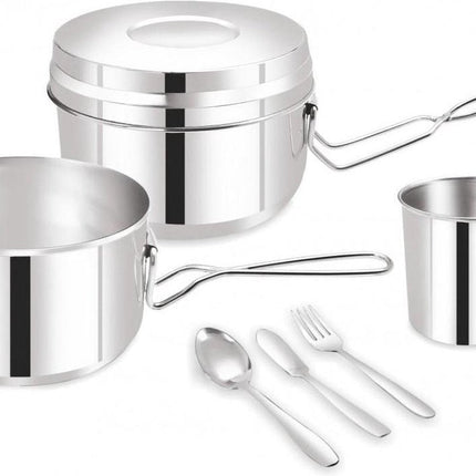 Kinghoff 1374 - Camping set 7 delig  - RVS
