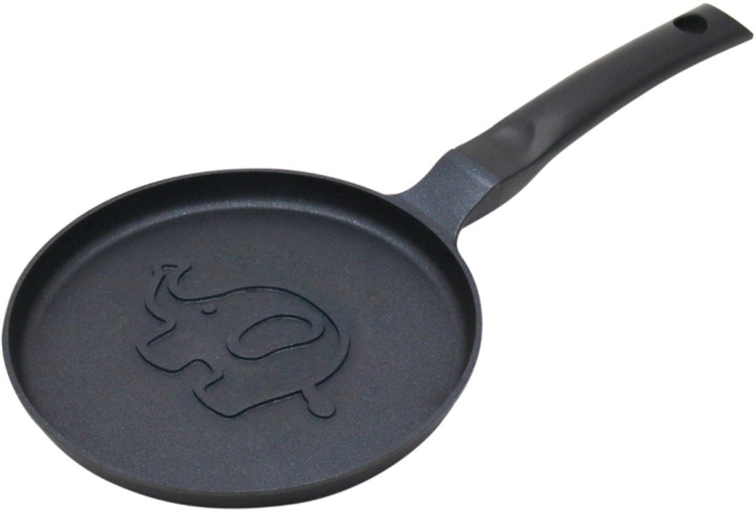 Klausberg KB-7974 Pfannkuchenpfanne - Elefantenmotiv - Ø18 cm - Antihaftbeschichtung - Induktionsgeeignet