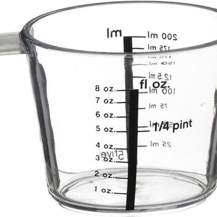 Maatbeker glas 200 ml transparant