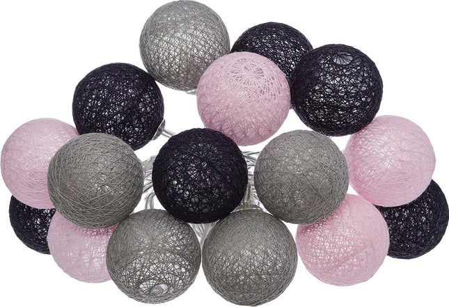 Atmosphera Lichtslinger - 16 verlichte balletjes/bollen 35 mm - multi kleuren mix - 255 cm - batterijen