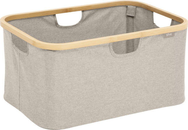 5Five Tidybox Opvouwbare Wasmand 54L - 57x37x27cm - Grijs