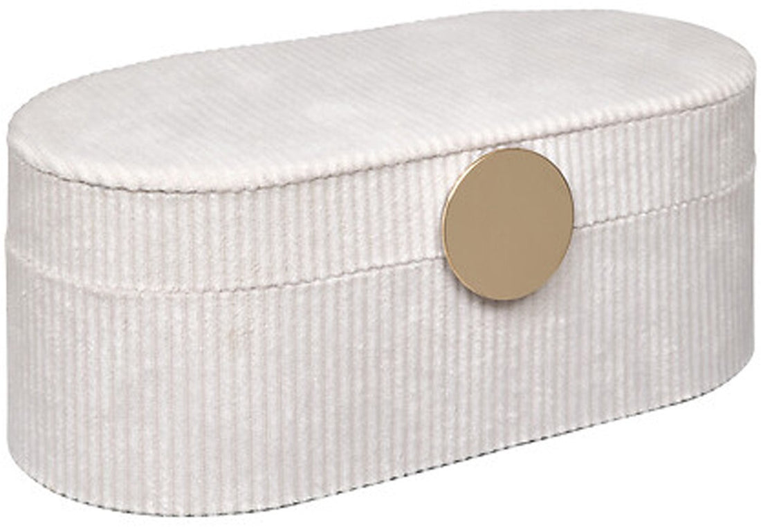 Boîte à bijoux Atmosphera - 25 x 13 x 10 cm - crème - boîte à bijoux avec fermeture éclair - compartiments