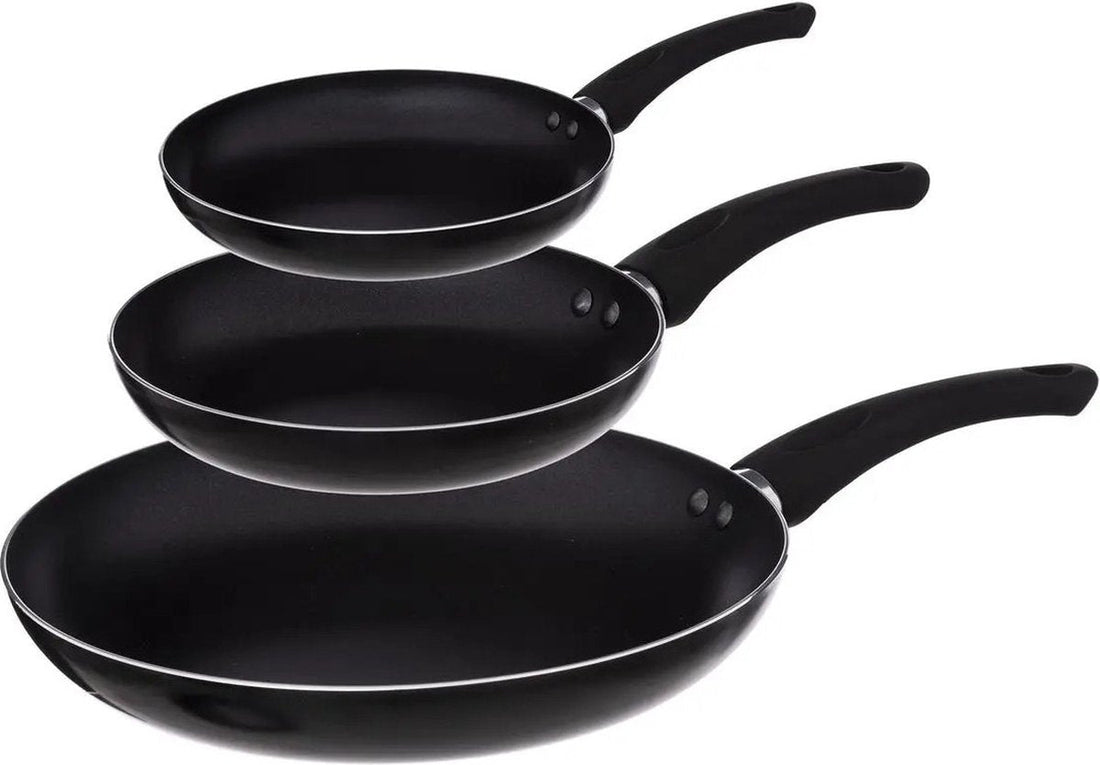 Secret de Gourmet - Frying pan set 3pc - All cooktops / heat sources - Black - Dia 20 / 24 / 28 cm