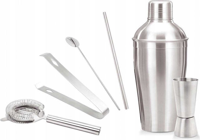 Kinghoff 1392 - Barman set - cocktail set - 6 delig - RVS