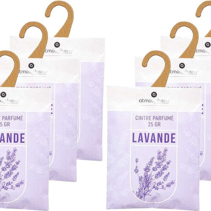 Atmosphera Geurzakjes Lavendel - 6x - met ophanghaak - geurkaartjes/luchtverfrisser