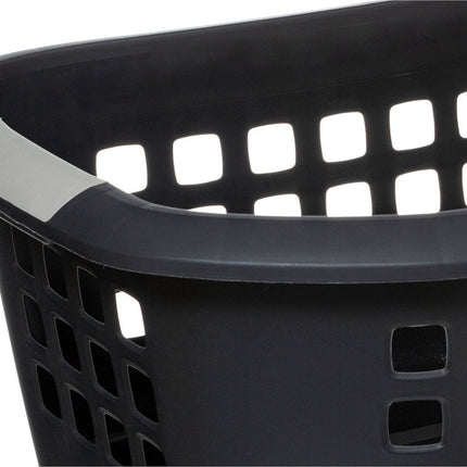 5Five Wasmand extra groot - antraciet - kunststof - 51 liter - 67 x 47 x 27 cm