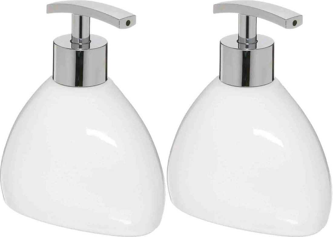 5Five zeeppompjes van keramiek – set van 2, wit, 300 ml