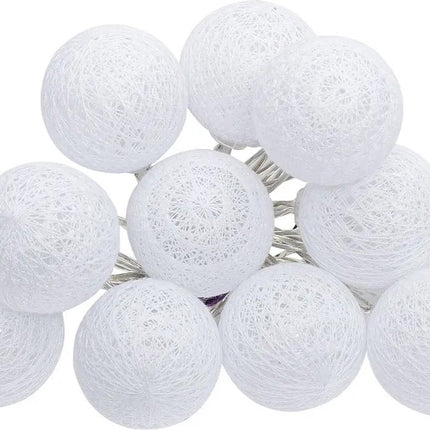 Atmosphera LED slinger - met 16 lichtbollen - D3,5 cm - wit - lengte 2,2 meter - Sfeer verlichting - lampjes