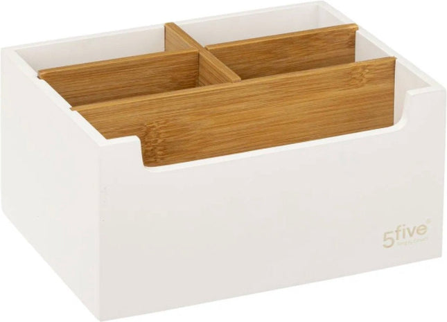 Bamboe make-up Organizer met vakken – Makeup Organizer – Bureau organizer – Opberger, Hout- Cosmetica Houder 18 x 15 x 9,5 cm