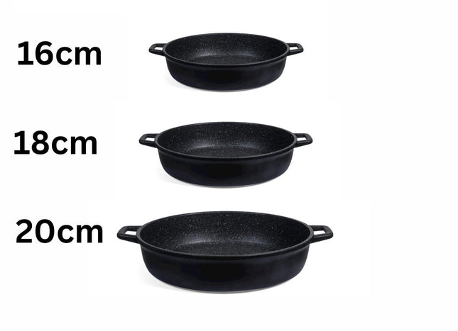 Hakal "Egg To Go" Pannenset - 3-delige Set (16, 18 & 20 cm) - Keramische Antiaanbaklaag - Inductie & Ovenbestendig