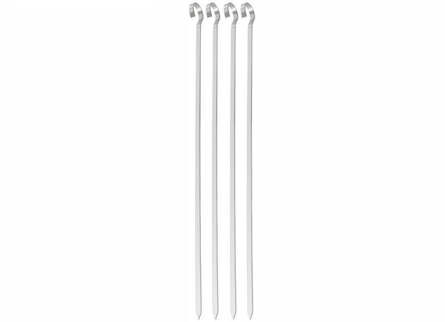 Kinghoff KH-1914 BBQ Spiezen Set van 4 – RVS Grillspiezen 35,8 cm – Geschikt voor Shaslick, Kebab en Kip - BBQ Accessoirres - Barbecue Giftset