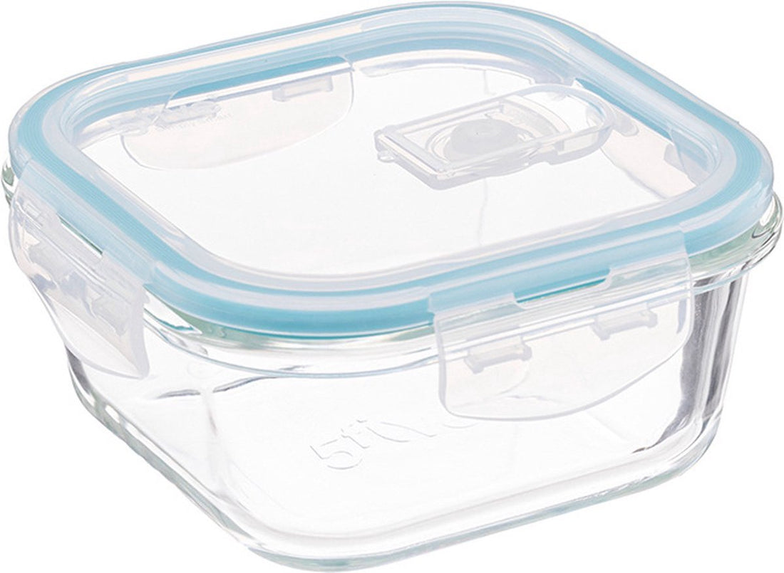 5Five Glazen Lunchboxen – Set van 2 – 330 ml – 12 x 12 x 6,5 cm