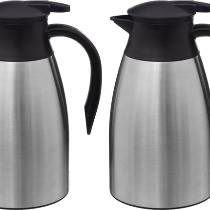 5Five Thermoskan - 2x - RVS - 1500 ml - dubbelwandig - isoleerkan - koffiekan